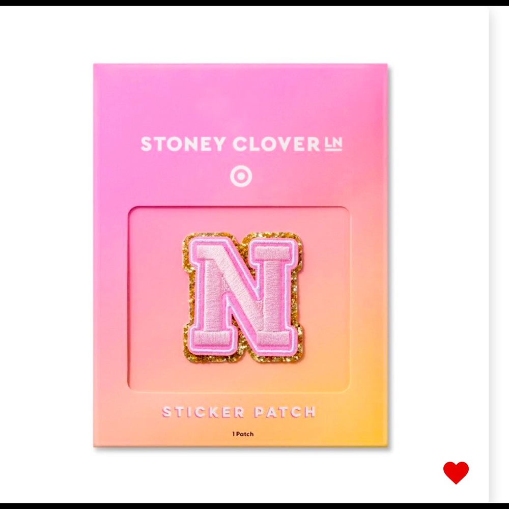 STONEY CLOVER LANE x TARGET LETTER STICKER PATCH Letter- N,  Preppy style